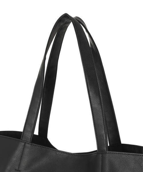 L.H.P(エルエイチピー)の「Basic NeoLeather ToteBag/ベーシックネオレザートートバッグ(トートバッグ・メンズ・ブラック/ダークブラウン/ネイビー/グレー/レッド/ブルー/ライトブラウン・FREE)」の10枚目の写真