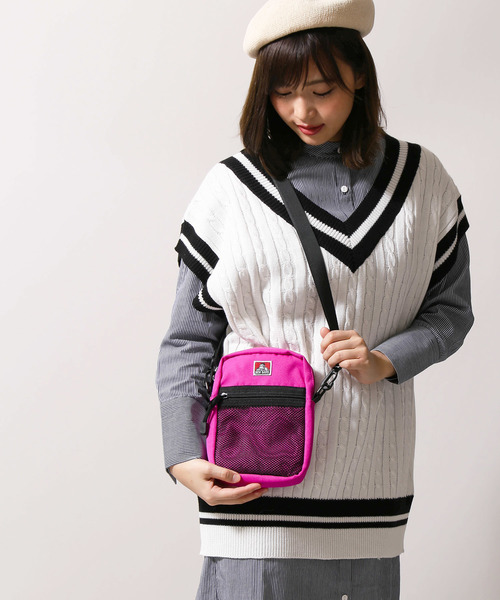 BEN DAVIS（ベンデイビス）の「WEGO/BEN DAVIS メッシュポケットショルダーバッグ（ショルダーバッグ・メンズ・ブラック/ピンク/ブルー/ベージュ/パープル・FREE）」の11枚目の写真