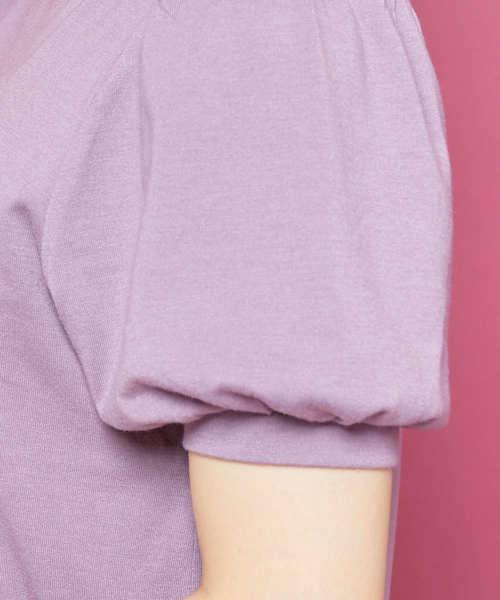 OLIVE des OLIVE（オリーブデオリーブ）の「刺繍 パフT（Tシャツ/カットソー・レディース・ホワイト/ブラック/パープル/ボルドー・FREE）」の12枚目の写真