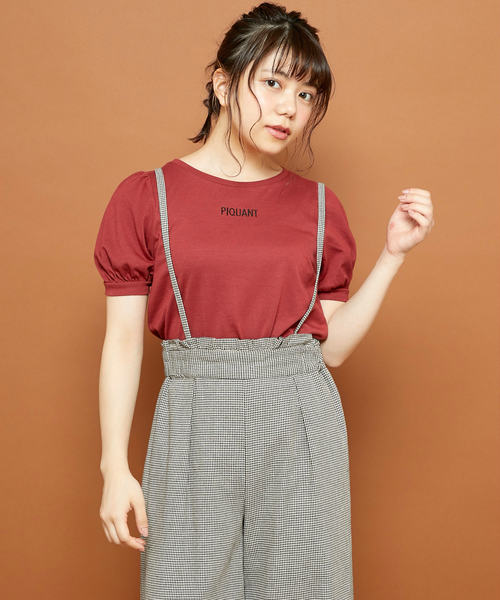 OLIVE des OLIVE（オリーブデオリーブ）の「刺繍 パフT（Tシャツ/カットソー・レディース・ホワイト/ブラック/パープル/ボルドー・FREE）」の21枚目の写真