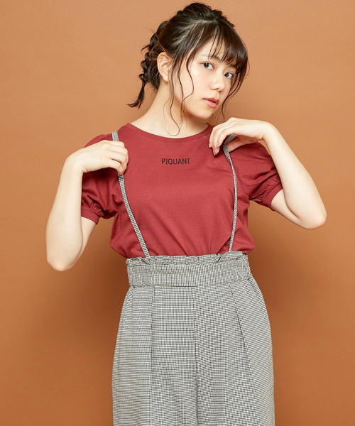 OLIVE des OLIVE（オリーブデオリーブ）の「刺繍 パフT（Tシャツ/カットソー・レディース・ホワイト/ブラック/パープル/ボルドー・FREE）」の22枚目の写真