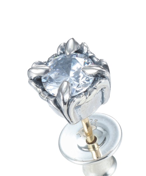 BASIC”コマンダーストーンピアス/シルバー925【LION HEART / ライオン