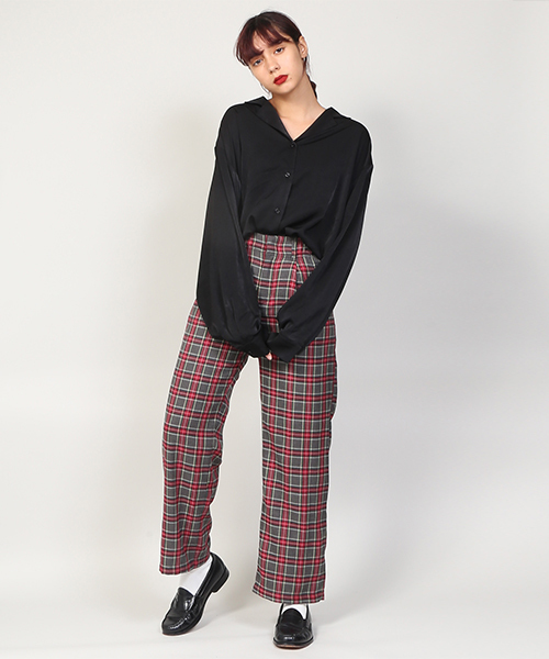 PUNYUS（プニュズ）の「タータンチェックパンツ（その他パンツ・レディース・グレー/レッド・1/4/2/3）」の5枚目の写真