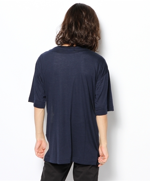 Lui's（ルイス）の「Lui's バイカラーBIG Tシャツ（Tシャツ/カットソー・メンズ・ブルー/チャコールグレー・FREE）」の5枚目の写真