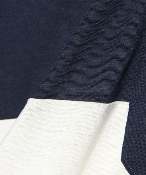 Lui's（ルイス）の「Lui's バイカラーBIG Tシャツ（Tシャツ/カットソー・メンズ・ブルー/チャコールグレー・FREE）」の11枚目の写真