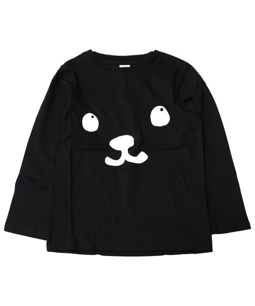 Bee des Bee（ビーデスビー）の「【コットン100％】長袖プリントTシャツ（Tシャツ/カットソー・キッズ・ブラック/ピンク/ミント/ブラック系その他/グレー系その他2/ブラック系その他3/グレー/ブラック系その他2/グリーン系その他/グレー系その他/ブラック系その他4/ホワイト/ブラック系その他5/カーキ/ベビーピンク/ブラック系その他6/ブラック系その他7/モカ/サックスブルー/ブラウン/ネイビー・110cm/100cm/120cm/130cm/140cm/150cm）」の3枚目の写真