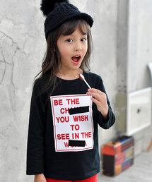 Bee des Bee | 【コットン100％】長袖プリントTシャツ(Tシャツ/カットソー)