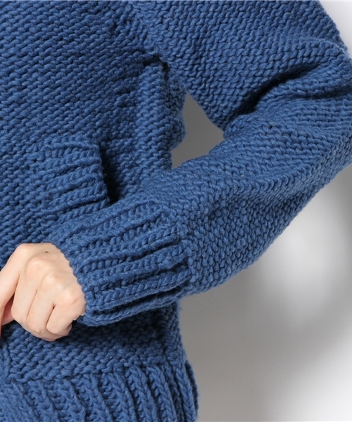 Another Edition（アナザーエディション）の「AE ROVING CABLE CGN（カーディガン/ボレロ・レディース・オフホワイト/ロイヤルブルー/モカ・フリー）」の9枚目の写真