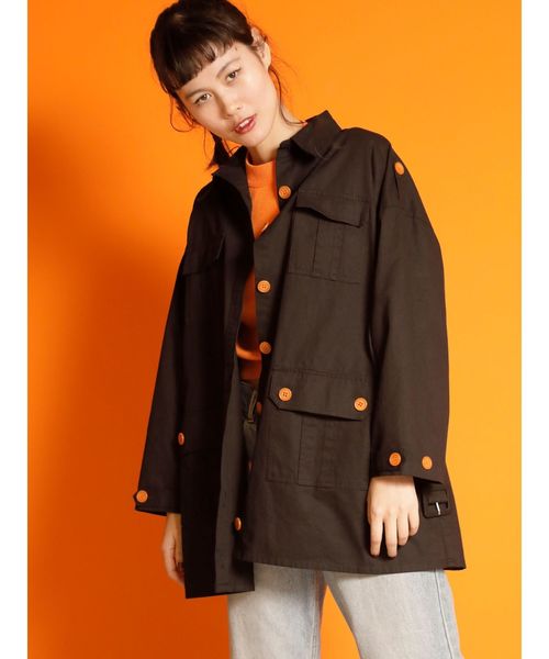 jouetie（ジュエティ）の「ミリタリーミニワンピース（ワンピース・レディース・ブラック/ベージュ/カーキ・MEDIUM）」の18枚目の写真