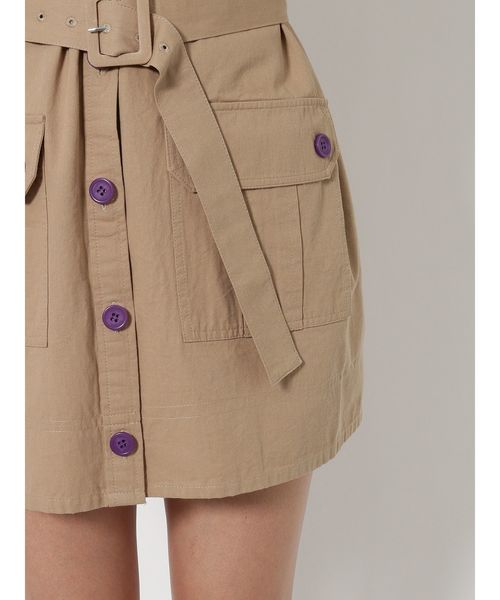 jouetie（ジュエティ）の「ミリタリーミニワンピース（ワンピース・レディース・ブラック/ベージュ/カーキ・MEDIUM）」の9枚目の写真