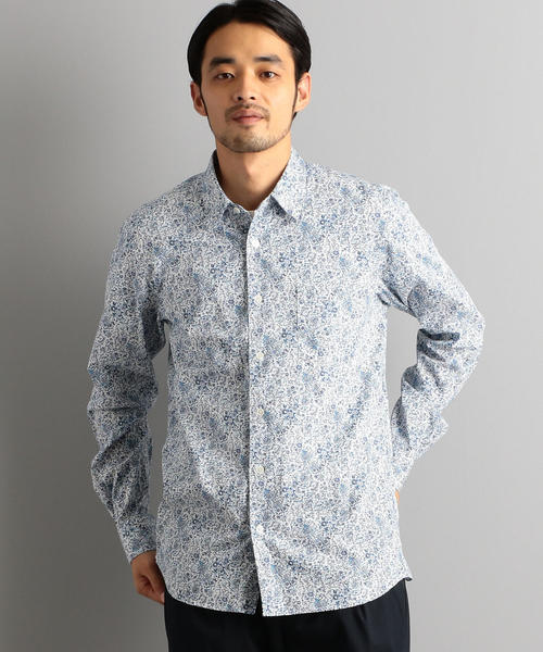 green label relaxing（グリーンレーベルリラクシング）の「CM リバティ ナローレギュラー LS シャツ（シャツ/ブラウス・メンズ・ネイビー/ケリー/ライトグレー・XL/L/M/S）」の3枚目の写真