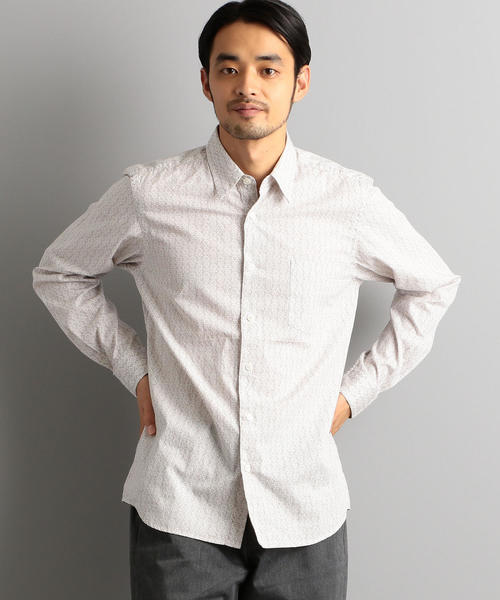 green label relaxing（グリーンレーベルリラクシング）の「CM リバティ ナローレギュラー LS シャツ（シャツ/ブラウス・メンズ・ネイビー/ケリー/ライトグレー・XL/L/M/S）」の2枚目の写真