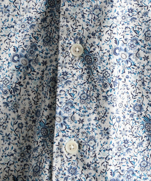 green label relaxing（グリーンレーベルリラクシング）の「CM リバティ ナローレギュラー LS シャツ（シャツ/ブラウス・メンズ・ネイビー/ケリー/ライトグレー・XL/L/M/S）」の4枚目の写真