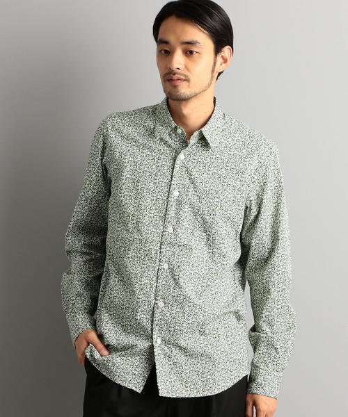 green label relaxing（グリーンレーベルリラクシング）の「CM リバティ ナローレギュラー LS シャツ（シャツ/ブラウス・メンズ・ネイビー/ケリー/ライトグレー・XL/L/M/S）」の5枚目の写真