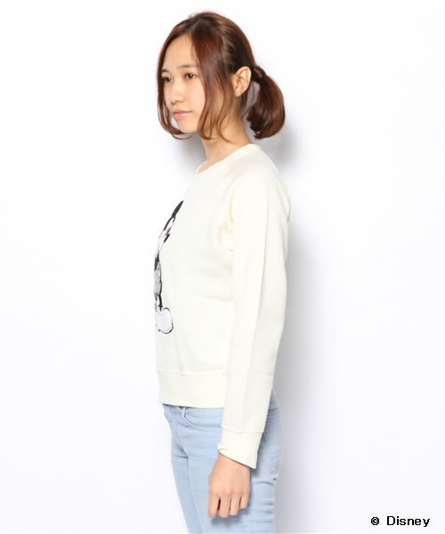 Khaju（カージュ）の「Khaju:ミッキー＆ミニースウェット（スウェット・レディース・オフホワイト/チャコールグレー・ONE SIZE）」の4枚目の写真