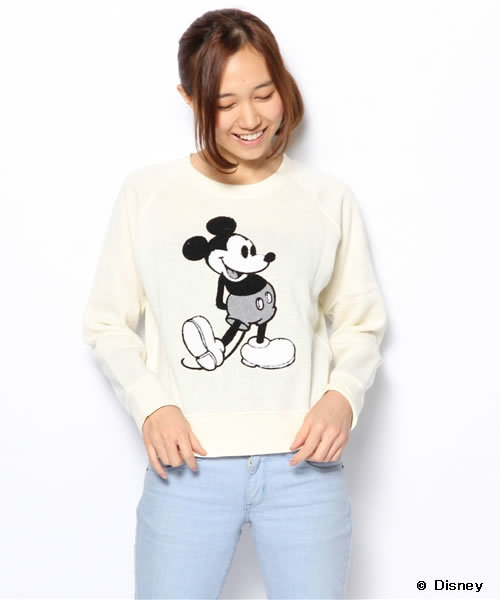 Khaju（カージュ）の「Khaju:ミッキー＆ミニースウェット（スウェット・レディース・オフホワイト/チャコールグレー・ONE SIZE）」の10枚目の写真