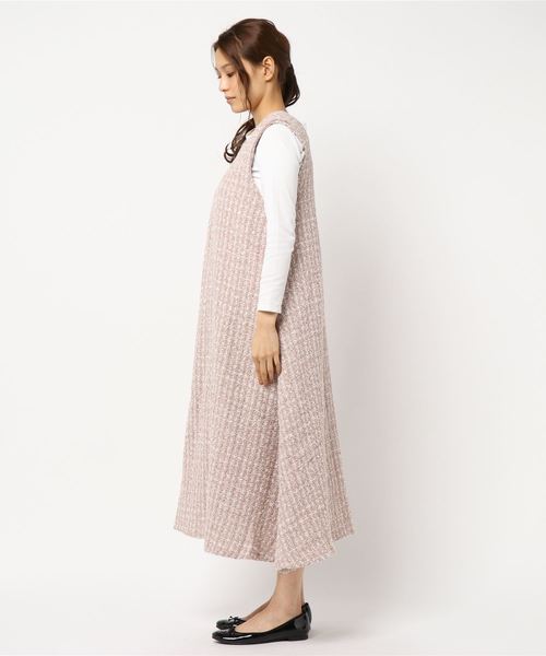 KOBE LETTUCE（コウベレタス）の「ツイードロング丈ジャンスカフレア