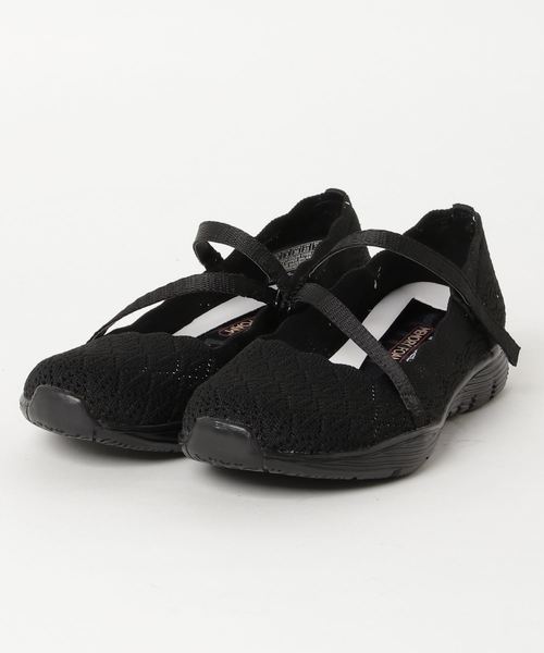 SKECHERS(スケッチャーズ)の「SKECHERS/スケッチャーズ SEAGER/シーガー(バレエシューズ・レディース・ブラック/グレー・24cm/23.5cm/24.5cm/23cm)」の2枚目の写真