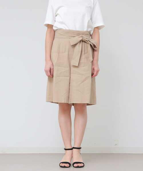 Liesse（リエス）の「バイオリネンストレッチキュロットパンツ（その他パンツ・レディース・ベージュ/ネイビー/カーキ・M/S）」の7枚目の写真