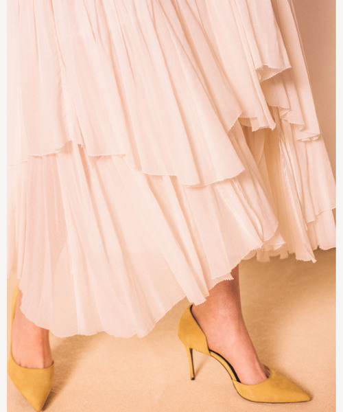 CASA FLINE（カーサフライン）の「コットンキュプラティアードスカート（スカート・レディース・ホワイト/ネイビー・FREE）」の8枚目の写真