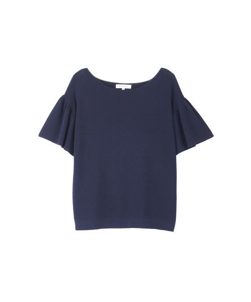 NATURAL BEAUTY BASIC（ナチュラルビューティーベーシック）の「[洗える]フレアスリーブニット（ニット/セーター・レディース・ネイビー/レッド/オフホワイト・MEDIUM）」の6枚目の写真