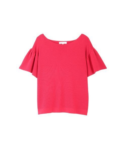 NATURAL BEAUTY BASIC（ナチュラルビューティーベーシック）の「[洗える]フレアスリーブニット（ニット/セーター・レディース・ネイビー/レッド/オフホワイト・MEDIUM）」の9枚目の写真