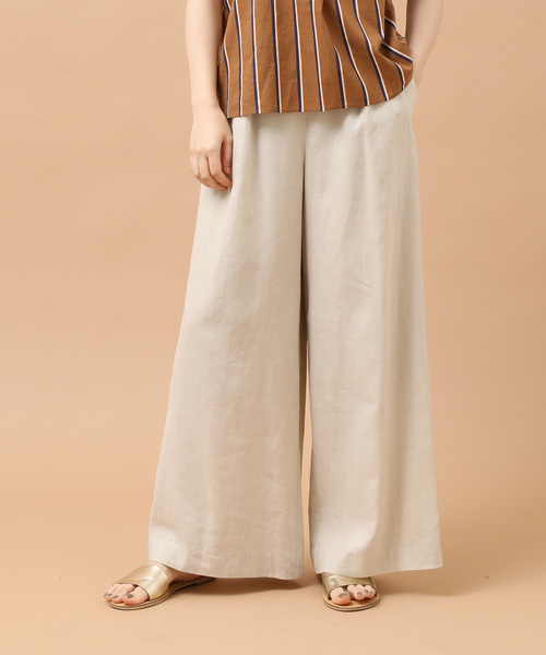 SALON adam et rope'(サロン アダム エ ロペ)の「RE/LIワイドパンツ(その他パンツ・レディース・ダークブラウン/ベージュ/ブルー・S/M)」の2枚目の写真