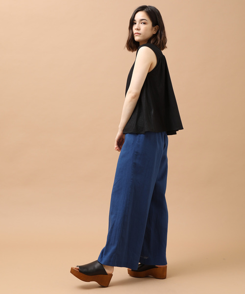 SALON adam et rope'(サロン アダム エ ロペ)の「RE/LIワイドパンツ(その他パンツ・レディース・ダークブラウン/ベージュ/ブルー・S/M)」の14枚目の写真
