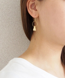 サンカクパーツ×フープフックピアス