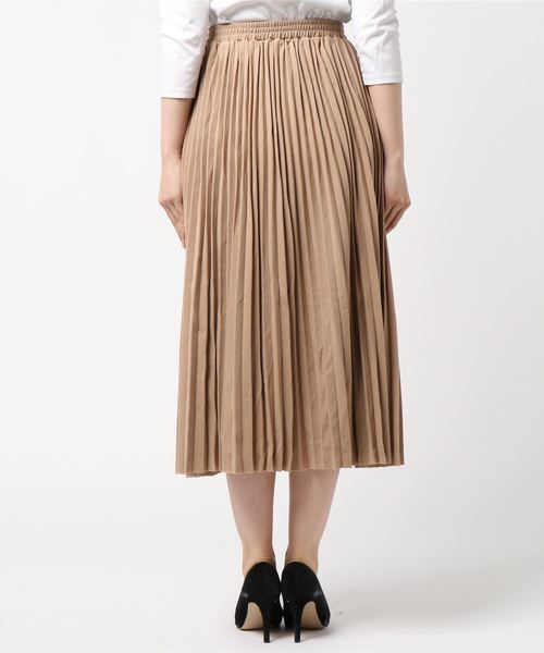 STYLEBLOCK（スタイルブロック）の「ラメポンチミモレ丈プリーツスカート（スカート・レディース・ブラック/カーキ/ベージュ/マスタード/ボルドー・M）」の7枚目の写真