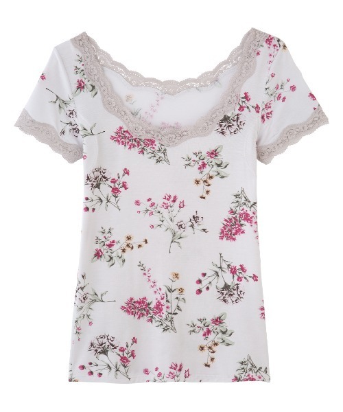 PEACH JOHN（ピーチジョン）の「【保湿加工の生地がフィット！抗菌防臭・消臭加工した汗取りパッド付き】Ｉｔ’ｓモイスティ半袖（インナーウェア/肌着・レディース・ブラック/ネイビー/オフホワイト/ピンク/ブラック系その他/グレー/ホワイト系その他/ピンク系その他/チャコール/ブルー/スモークピンク/ホワイト系その他2/ライトピンク/グレー系その他/チャコールグレー/ホワイト×グレー/コーラルピンク/ブラック×ピンク/ダークグレー/ヘザーチャコール/スミクロ/ホワイト×ピンク/ライトベージュ/ライトグレー/チャコールグレー×ブラック/ダークネイビー・SMALL/MEDIUM/LARGE）」の3枚目の写真