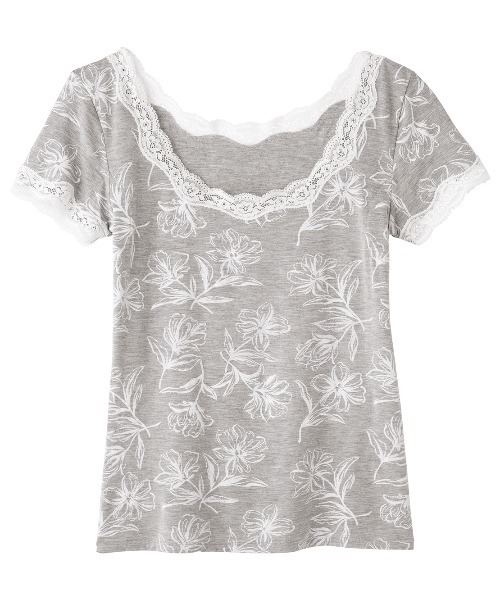 PEACH JOHN（ピーチジョン）の「【保湿加工の生地がフィット！抗菌防臭・消臭加工した汗取りパッド付き】Ｉｔ’ｓモイスティ半袖（インナーウェア/肌着・レディース・ブラック/ネイビー/オフホワイト/ピンク/ブラック系その他/グレー/ホワイト系その他/ピンク系その他/チャコール/ブルー/スモークピンク/ホワイト系その他2/ライトピンク/グレー系その他/チャコールグレー/ホワイト×グレー/コーラルピンク/ブラック×ピンク/ダークグレー/ヘザーチャコール/スミクロ/ホワイト×ピンク/ライトベージュ/ライトグレー/チャコールグレー×ブラック/ダークネイビー・SMALL/MEDIUM/LARGE）」の14枚目の写真