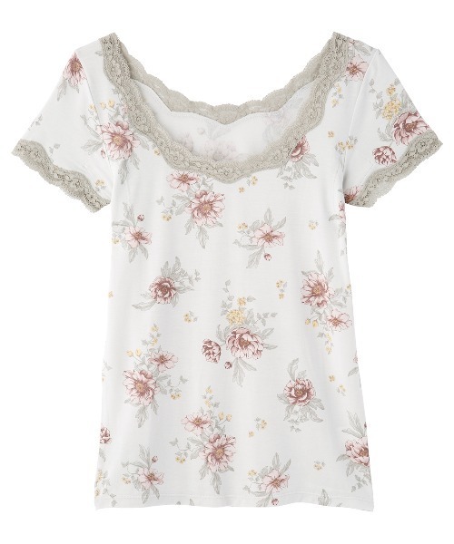 PEACH JOHN（ピーチジョン）の「【保湿加工の生地がフィット！抗菌防臭・消臭加工した汗取りパッド付き】Ｉｔ’ｓモイスティ半袖（インナーウェア/肌着・レディース・ブラック/ネイビー/オフホワイト/ピンク/ブラック系その他/グレー/ホワイト系その他/ピンク系その他/チャコール/ブルー/スモークピンク/ホワイト系その他2/ライトピンク/グレー系その他/チャコールグレー/ホワイト×グレー/コーラルピンク/ブラック×ピンク/ダークグレー/ヘザーチャコール/スミクロ/ホワイト×ピンク/ライトベージュ/ライトグレー/チャコールグレー×ブラック/ダークネイビー・SMALL/MEDIUM/LARGE）」の5枚目の写真