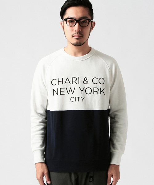BEAMS T（ビームスティー）の「CHARI&CO NYC / Bitone スウェット（スウェット・メンズ・ホワイト/チャコールグレー/レッド・MEDIUM/LARGE/SMALL）」の9枚目の写真