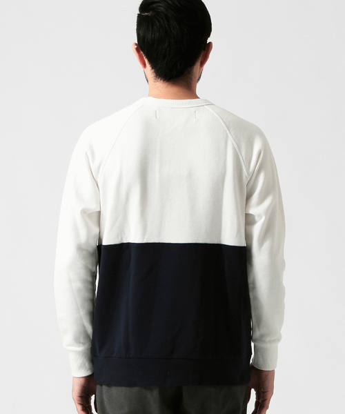 BEAMS T（ビームスティー）の「CHARI&CO NYC / Bitone スウェット（スウェット・メンズ・ホワイト/チャコールグレー/レッド・MEDIUM/LARGE/SMALL）」の5枚目の写真