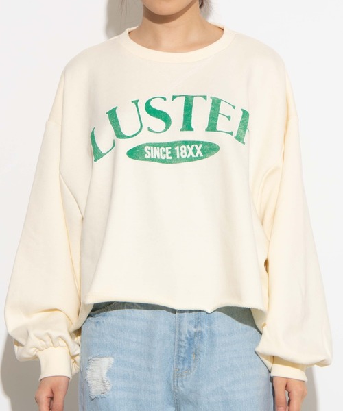 WEGO（ウィゴー）の「WEGO/カットオフカレッジビッグシルエットスウェット（スウェット・レディース・ベージュ/アイボリー・FREE）」の9枚目の写真