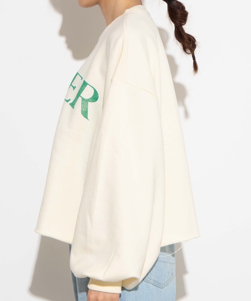 WEGO（ウィゴー）の「WEGO/カットオフカレッジビッグシルエットスウェット（スウェット・レディース・ベージュ/アイボリー・FREE）」の12枚目の写真