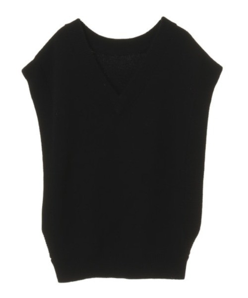 トップス CLANE W FACE FRINGE KNIT VEST CLANE | NEW ARRIVAL W FACE FRINGE KNIT VEST color：BEIGE / C