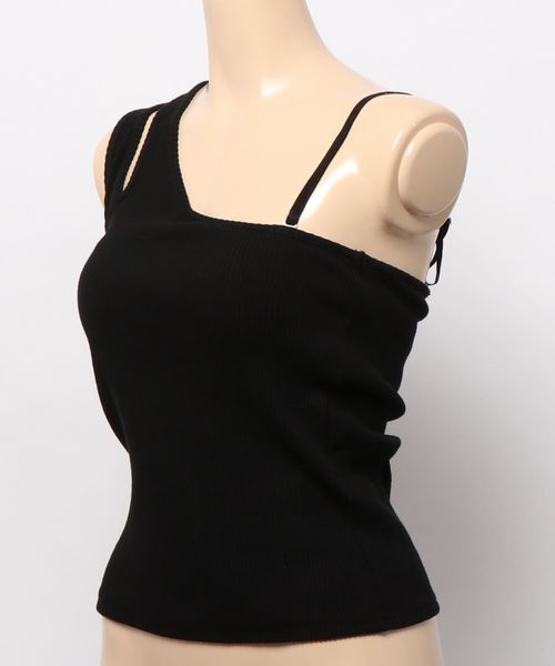 one way（ワンウェイ）の「スラッシュワンショルタンク（タンクトップ・レディース・ホワイト/ブラック/ライトブラウン/ライトブルー・FREE）」の15枚目の写真