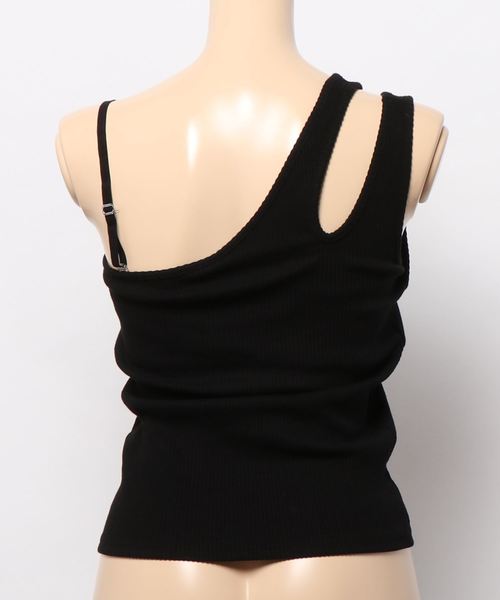 one way（ワンウェイ）の「スラッシュワンショルタンク（タンクトップ・レディース・ホワイト/ブラック/ライトブラウン/ライトブルー・FREE）」の6枚目の写真