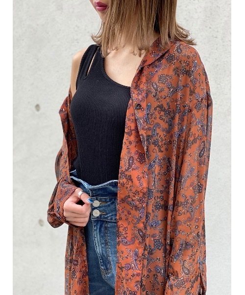 one way（ワンウェイ）の「スラッシュワンショルタンク（タンクトップ・レディース・ホワイト/ブラック/ライトブラウン/ライトブルー・FREE）」の11枚目の写真