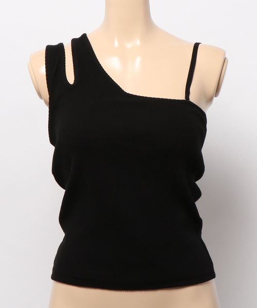 one way（ワンウェイ）の「スラッシュワンショルタンク（タンクトップ・レディース・ホワイト/ブラック/ライトブラウン/ライトブルー・FREE）」の17枚目の写真