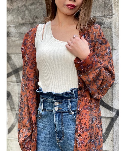 one way（ワンウェイ）の「スラッシュワンショルタンク（タンクトップ・レディース・ホワイト/ブラック/ライトブラウン/ライトブルー・FREE）」の7枚目の写真