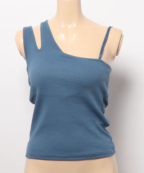 one way（ワンウェイ）の「スラッシュワンショルタンク（タンクトップ・レディース・ホワイト/ブラック/ライトブラウン/ライトブルー・FREE）」の18枚目の写真