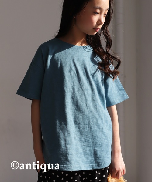 コットン100%スラブ生地Tシャツ（Tシャツ/カットソー）｜antiqua