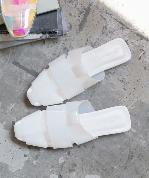 KOBE LETTUCE（コウベレタス）の「ワイドメッシュフラットサンダル（サンダル・レディース・ホワイト/その他/ホワイト系その他/ブラック系その他/キャメル・LL/S/M/L）」の3枚目の写真