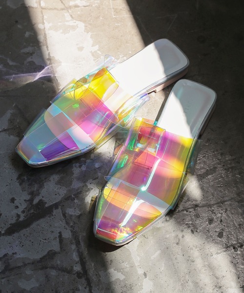 KOBE LETTUCE（コウベレタス）の「ワイドメッシュフラットサンダル（サンダル・レディース・ホワイト/その他/ホワイト系その他/ブラック系その他/キャメル・LL/S/M/L）」の5枚目の写真