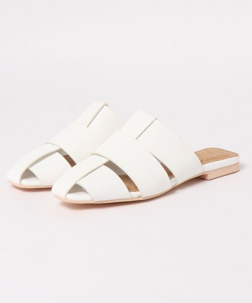 KOBE LETTUCE（コウベレタス）の「ワイドメッシュフラットサンダル（サンダル・レディース・ホワイト/その他/ホワイト系その他/ブラック系その他/キャメル・LL/S/M/L）」の14枚目の写真