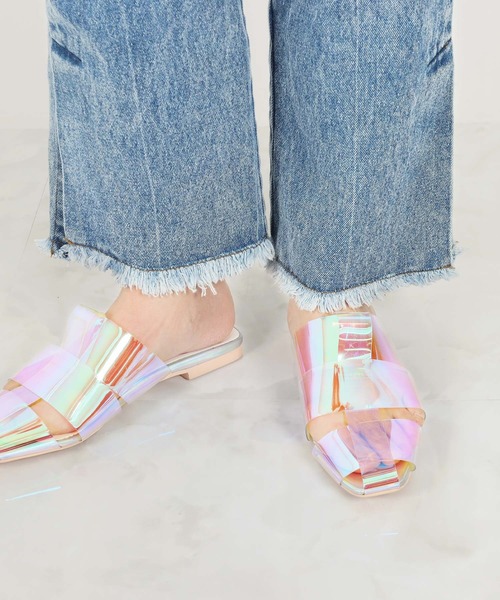 KOBE LETTUCE（コウベレタス）の「ワイドメッシュフラットサンダル（サンダル・レディース・ホワイト/その他/ホワイト系その他/ブラック系その他/キャメル・LL/S/M/L）」の17枚目の写真