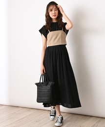 INTERPLANET | 【WEB限定】ジョーゼットビスチェ付きワンピース(ワンピース)